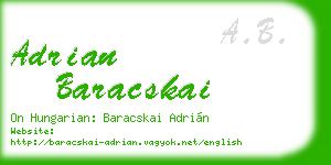 adrian baracskai business card